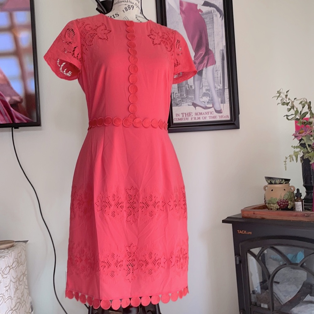 Antonio Melani Salmon Lace Dress